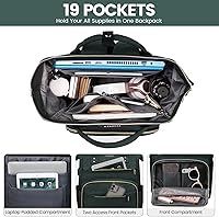 Vista 2 de LOVEVOOK Laptop Backpack for Women,17 Inch Professional Womens Travel Backpack Purse Computer Laptop Bag Nurse Teacher Backpack,Waterproof Work Bags