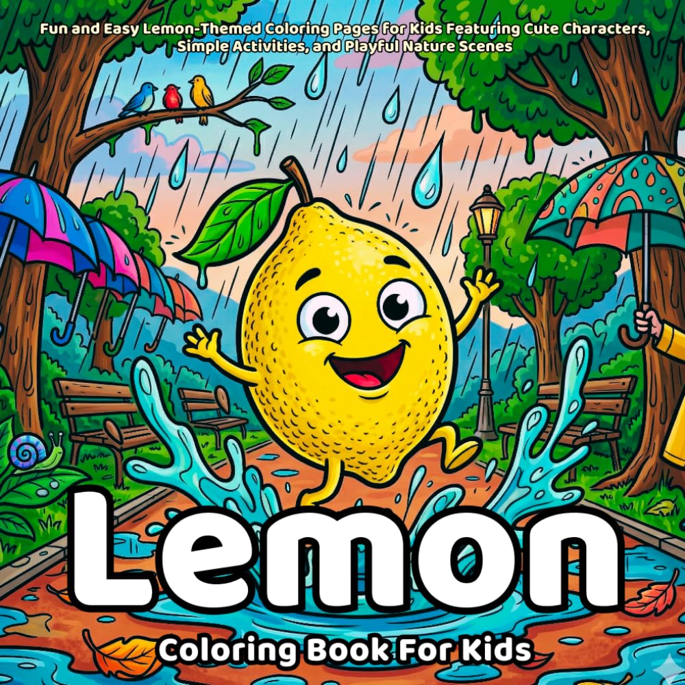 Lemon Coloring Book: Fun and Easy Lemon-Themed Coloring Pages for Kids Featuring Cute Characters, Simple Activities, and Playful Nature Scenes (Delicious Food Coloring Series)