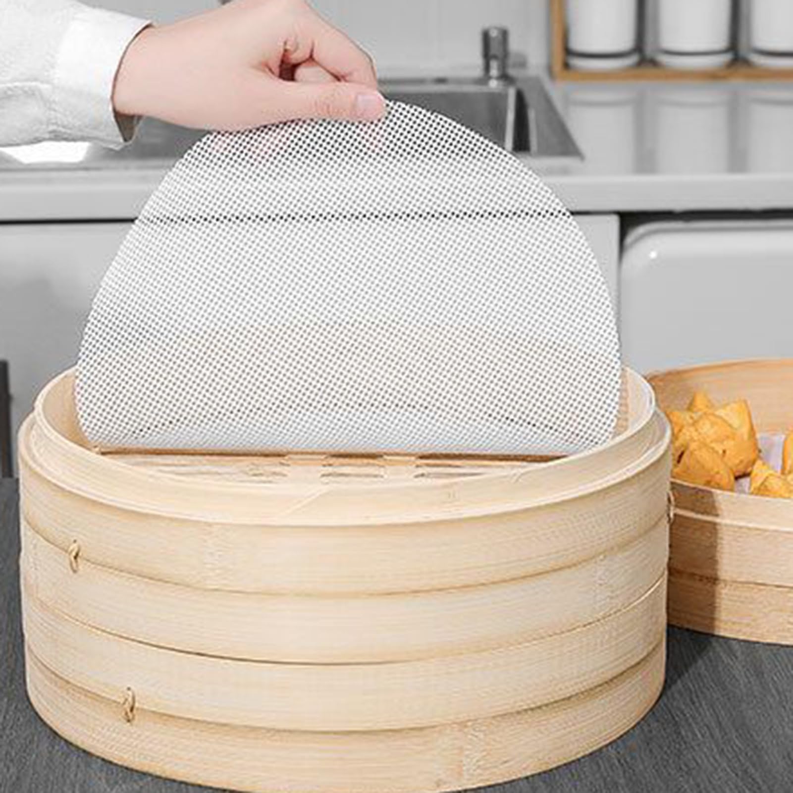 Amazon | 食品級シリコン蒸しマット 耐熱 再利用可能 洗える ノン