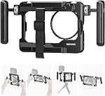 NEEWER Universal Phone Cage Video Rig with Bluetooth Shutter Side Handle Comfort Grips, Smartphone Stabilizer for Video Recording Compatible with iPhone 15 Pro Max 15 Pro Galaxy S24 Ultra, PA009E