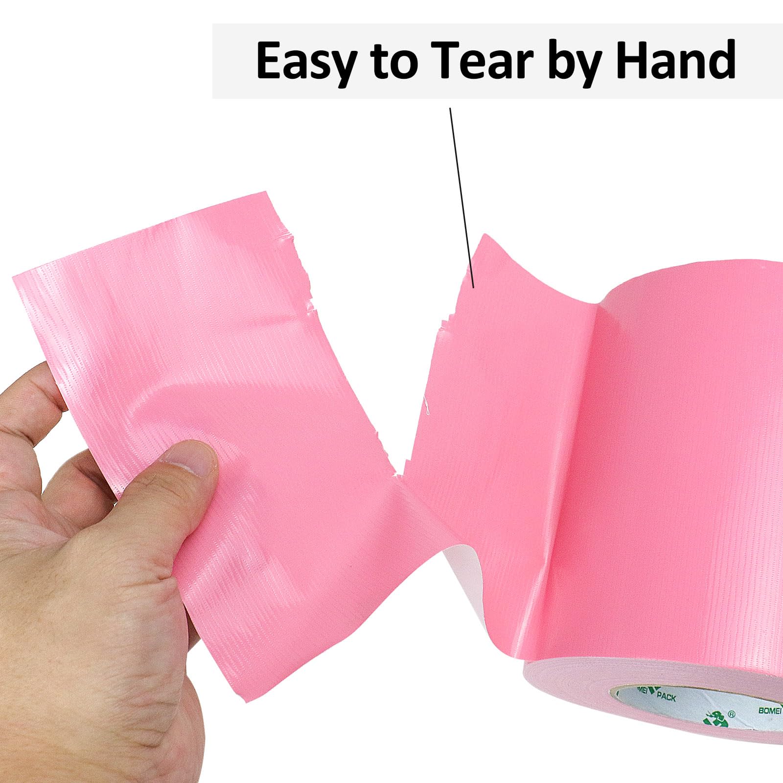 BOMEI PACK Cinta adhesiva de tela rosa de 150 mm x 50 m, reforzada, resistente al agua, cinta adhesiva resistente para fijar reparaciones, manualidades, etiquetado, cajas de sellado para trabajos en