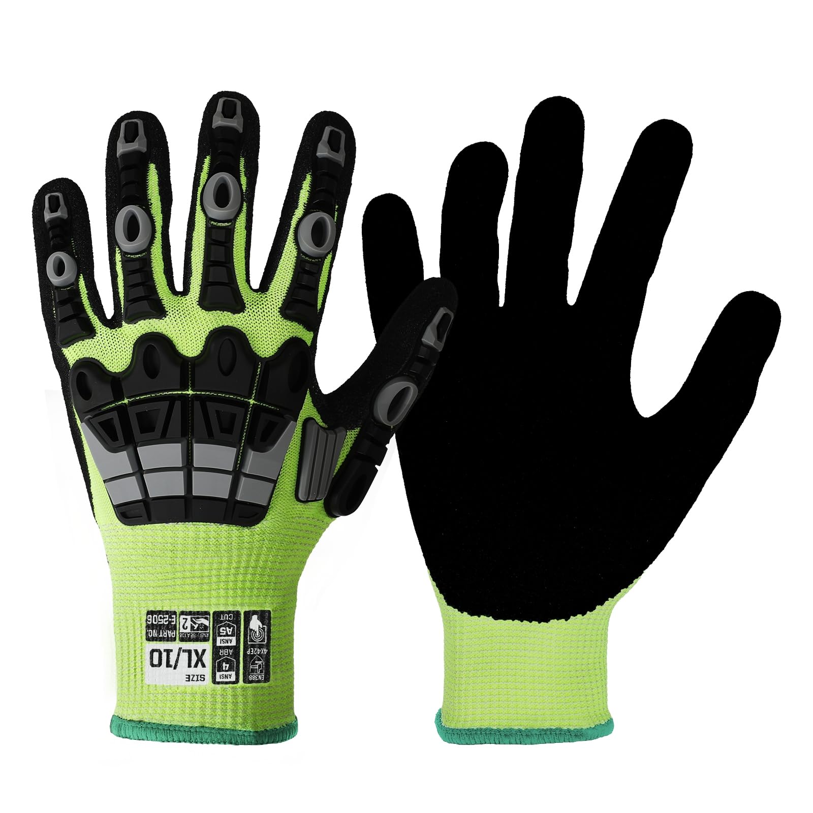 Graloky Work Gloves Men Women, A5 Cut Resistant Gloves, Impact Gloves, Heavy Duty Work Glove with Grip, Work Gloves