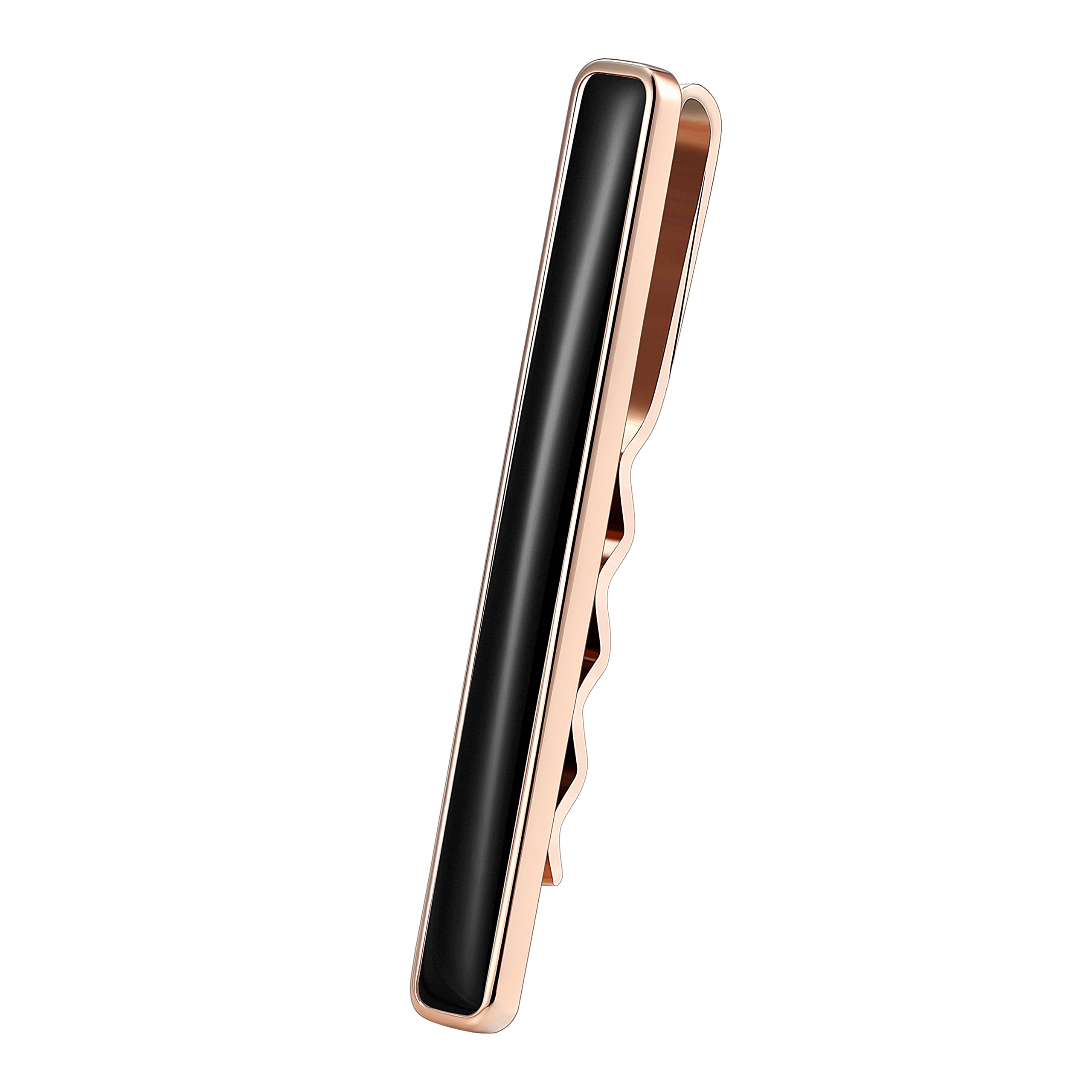 Karisma Hochwertige Herren Edelstahl 316L Krawattennadel Onyx/Krawattenklammer/Tie Clip Farbwahl KTC204