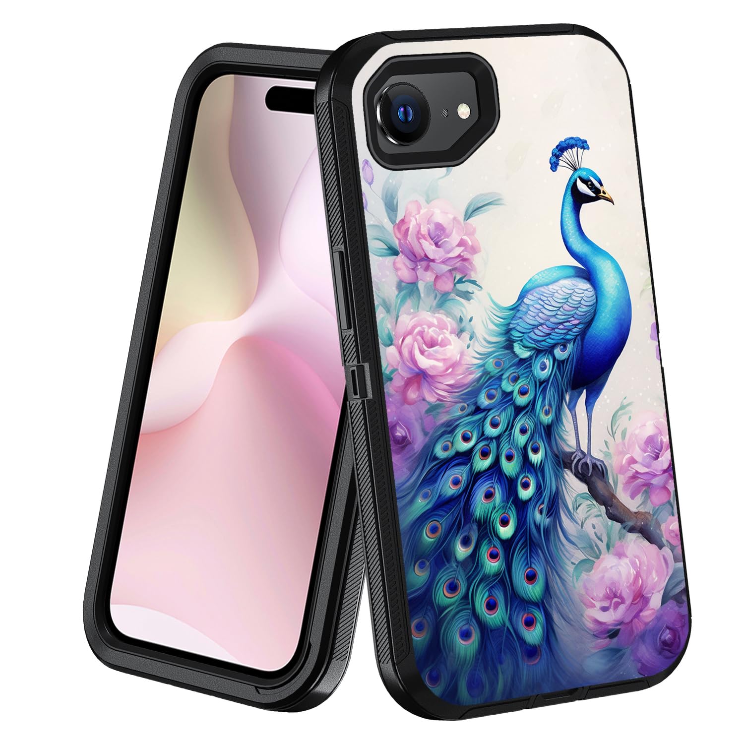 stmedazm for iPhone 16e Case, Military Grade Heavy Duty [3-Layer] Dustproof Shockproof Full-Body Phone Protective Case for iPhone 16e (6.1 Inch, 2025)