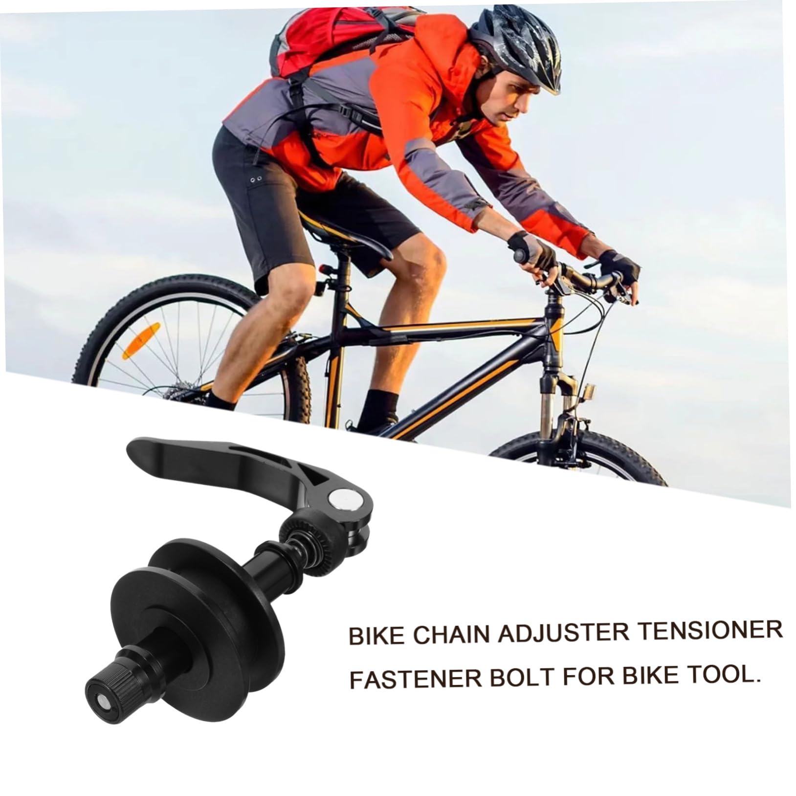 HEMOTON Traction de la chaîne tendeur chaîne de vélos chaîne de vélo de Route Ajustable arrière ajusteur de vélo Outil de chaîne de vélo régleurs de chaîne de vélo Plastique Noir