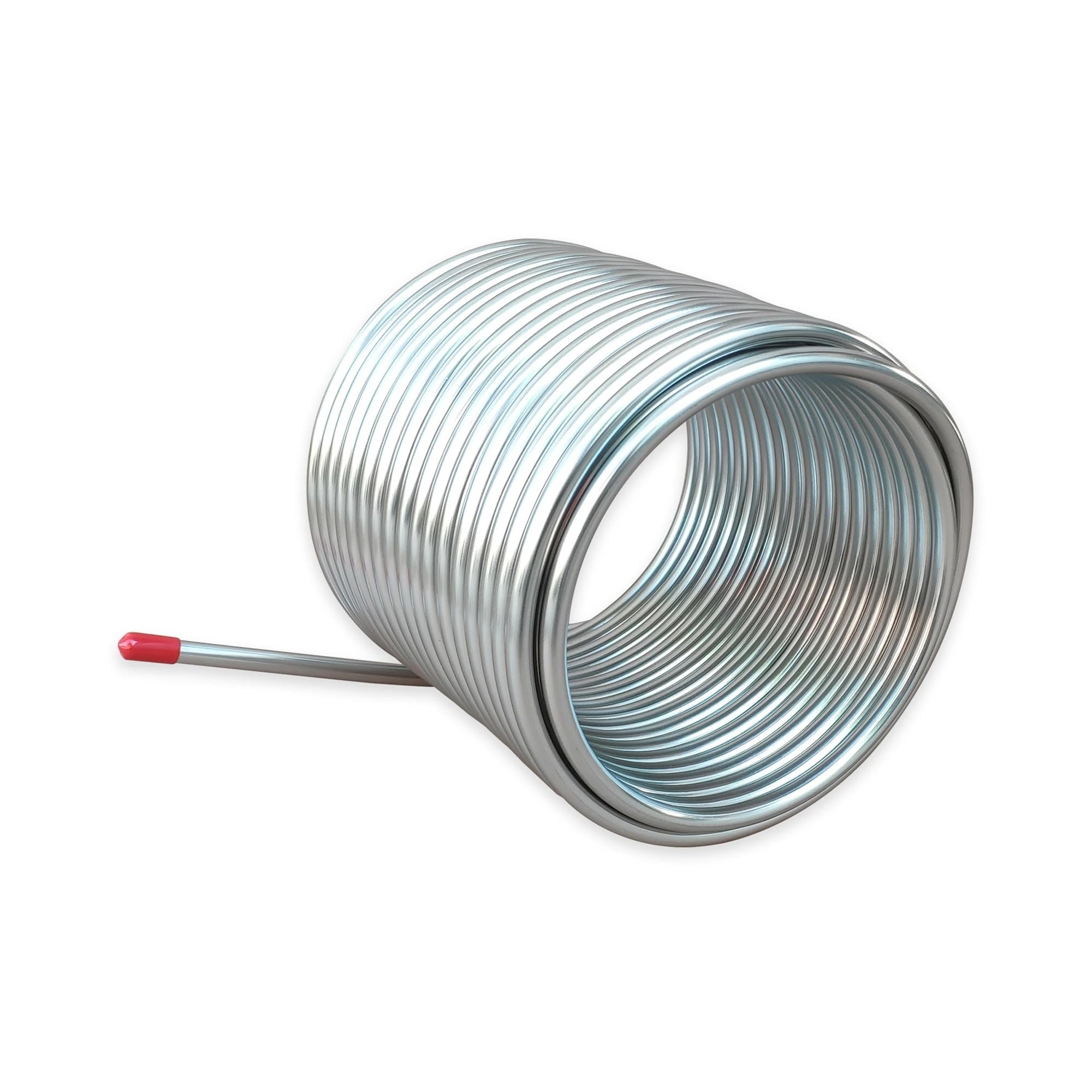 Serpentín de cerveza de acero inoxidable de 3/8" de diámetro exterior, 21 m de longitud, serpentín de enfriamiento de doble capa, tubo de vino de enfriamiento rápido for exteriores Múltiples aplicacio