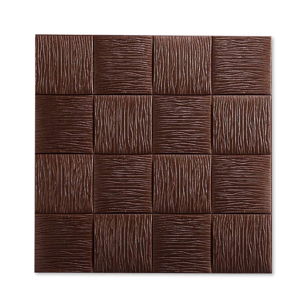 Amazon Co Jp Yuxo 3d壁紙 編組効果 遮音 自己接着 防水 Diyクッションステッカー 家の装飾 27 5inch 板壁 Color Dark Brown Size 5pcs Diy 工具 ガーデン