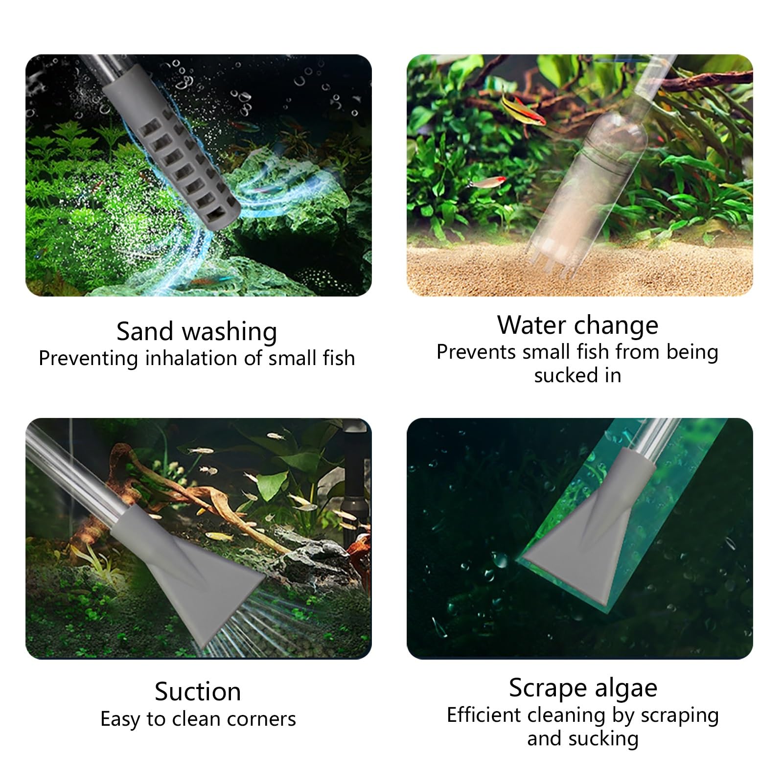 Manguera Sifón Manual, Bomba Sifón Multiusos, Limpiador De Peceras para El Mantenimiento del Agua y De La Pecera