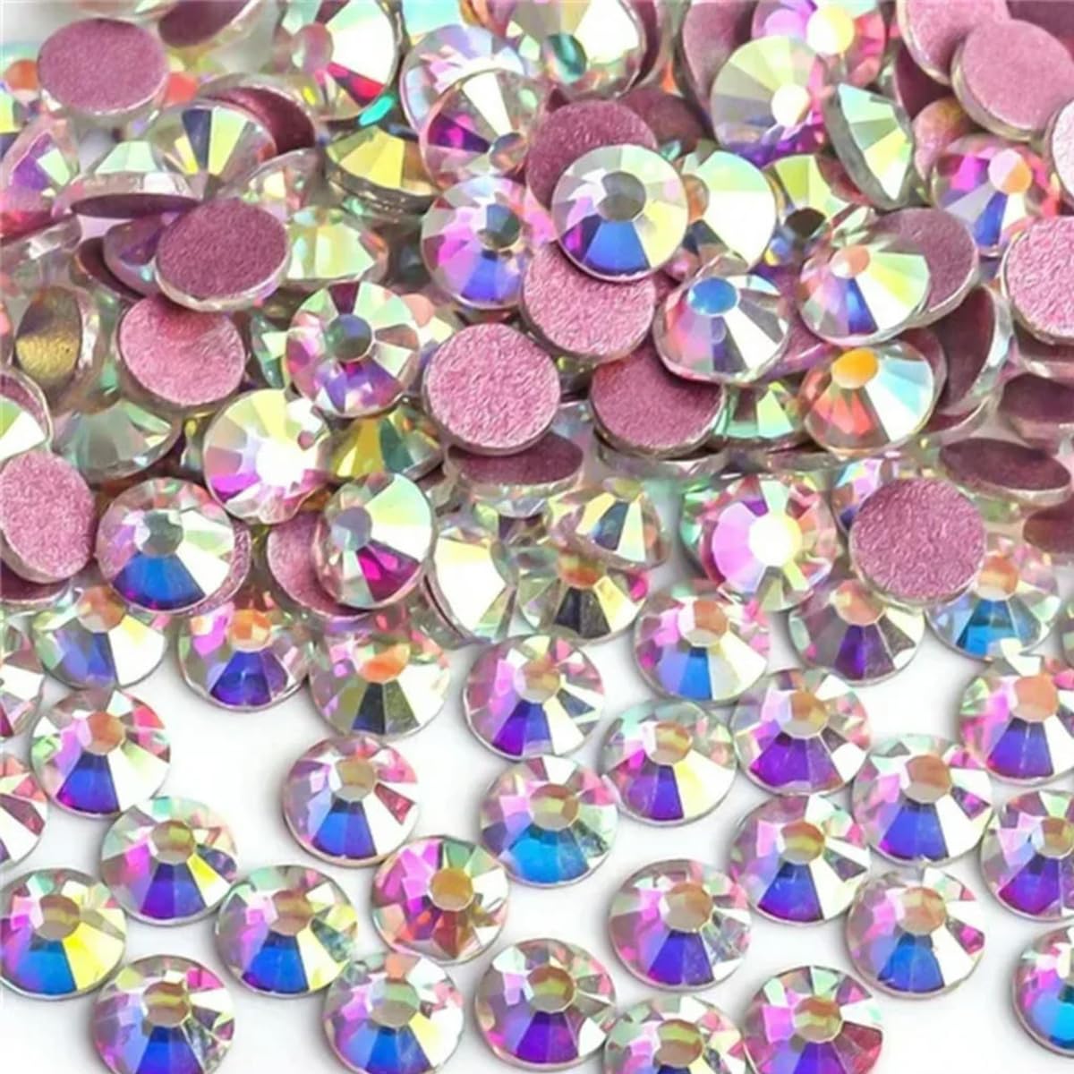 CIVIOOH Glitter Crystal AB Non-Hotfix Rhinestones SS3-SS50 FlatBack Strass Fabric Garment Nail Art Rhinestones Decorations