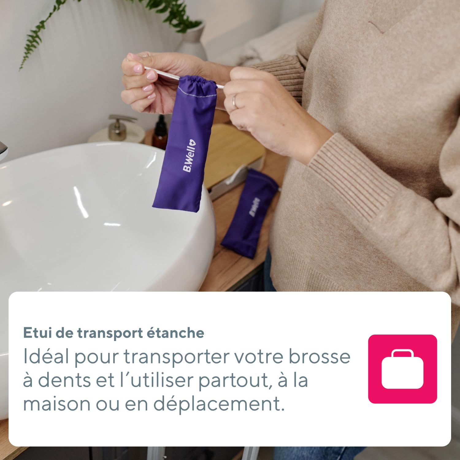 B.Well MED-870 Brosse à dents sonic - Adultes 12 modes autonomie 4 mois | Qualité suisse: 4 modes avec 3 intensités, minuteur intelligent, mémoire du mode & étanchéité IPX7, Noire