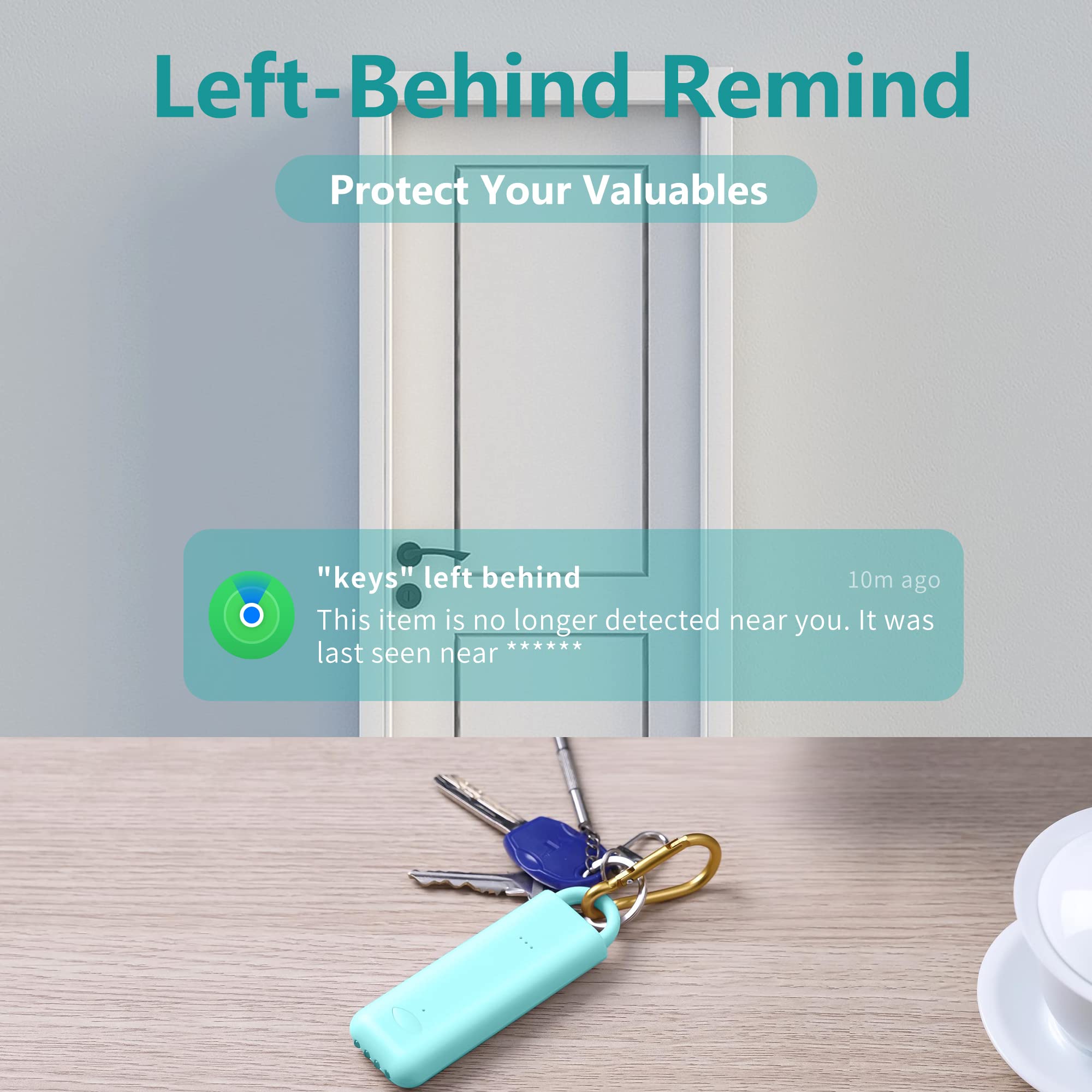Allarme personale, portachiavi di sicurezza da 130 dB, compatibile con Apple Find My App (solo iOS, Android non supportato), localizzatore Bluetooth e cercatore remoto, torcia LED e luci