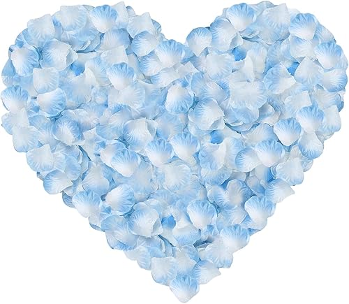 Miniatura 13 de 1000 pétalos de rosa de seda artificial, para decoración de bodas, fiestas Hecho a mano Marfil 200,Azure,Negro,Azul,Borgoña,Champán,Rojo oscuro y