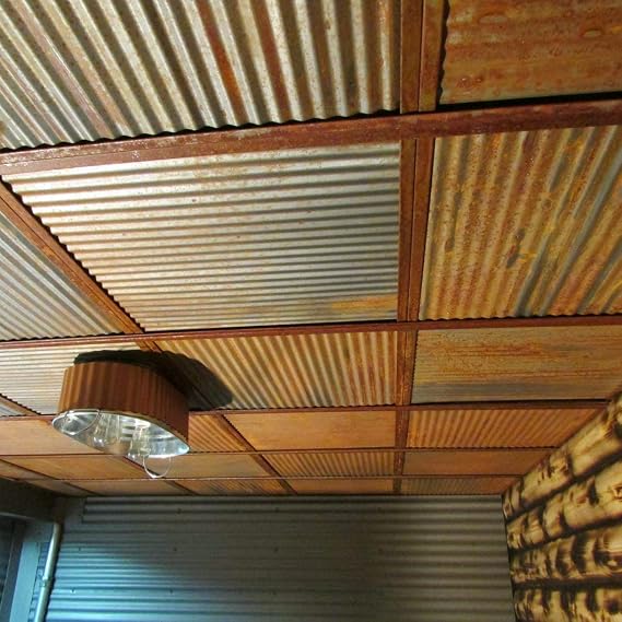 Colorado Steel Corrugated Metal Ceiling Tiles (1, Rusted)