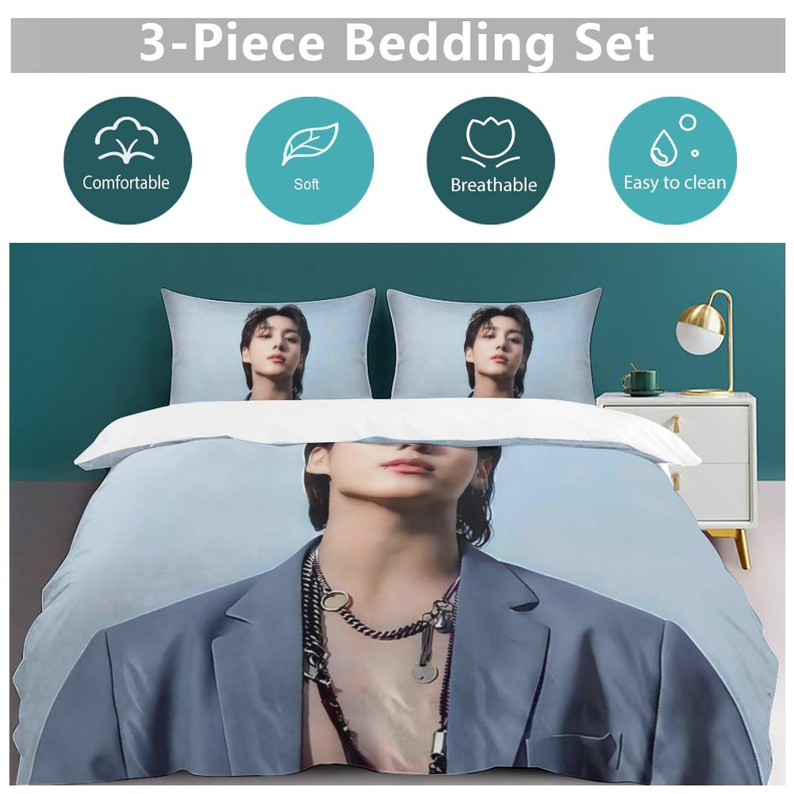 Amazon｜Jungkook ジョングク (12) 寝具 3ピース 複数のサイズ オール