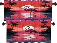 Vista 63 de Shrahala Cenefas de cocina de madera marrón con tablones vintage, panel de media ventana, tratamiento de ventana multicapa de poliéster opaco