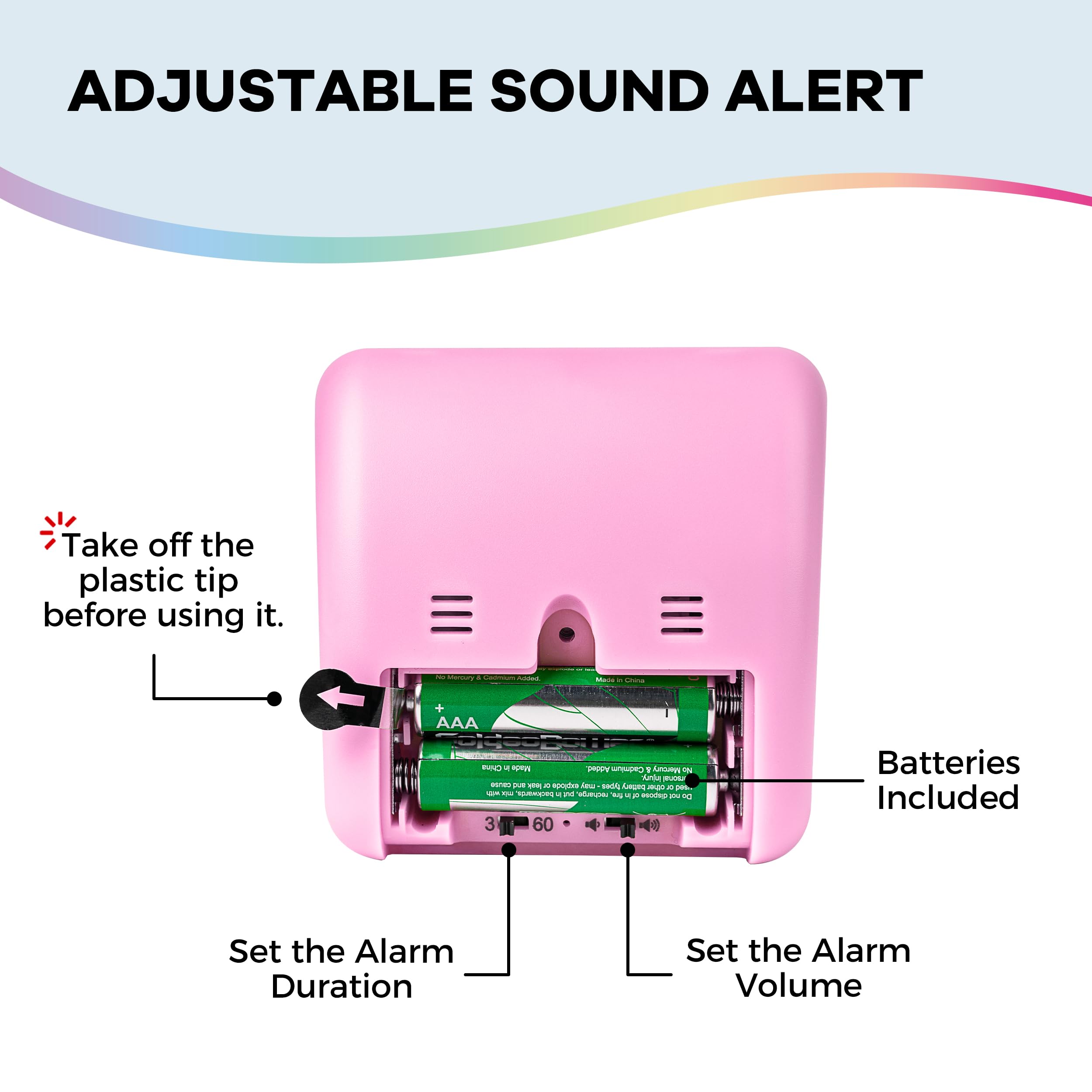 TWENTY5 SEVEN Timer Visivo 60 Minuti Con Custodia Protettiva - Silenzioso, Allarme Regolabile, Per Bambini ADHD E Gestione Del Tempo
