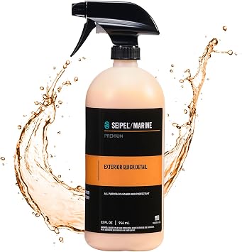Boat Quick Wax Spray 32oz Marine Spray Wax & Sealant 3 in 1 Cleaner, Shine & Protection Fiberglass, Paint & Vinyl Safe High Gloss Boat Polish & Detailer