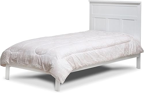 Sorelle Furniture Cama de madera tamaño individual, muebles para niños, cama clásica para niños hecha de madera, acabado no tóxico, cama de madera