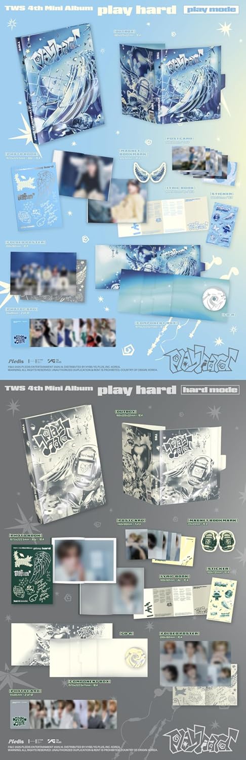 TWS PLAY HARD 4th Mini Album 4p Set (2Photobooks+1Kit+1Weverse)