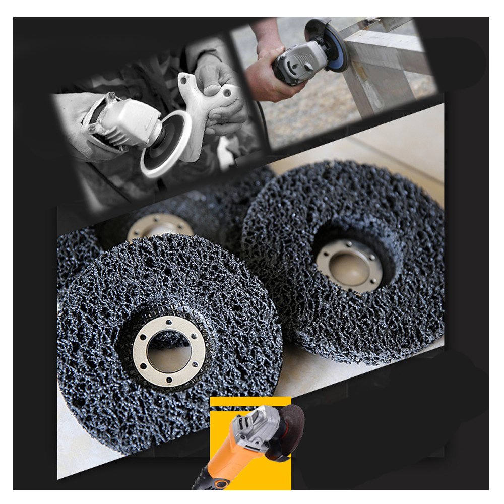 5-Pack 6-Inch Silicon Carbide Stripping Discs For Angle Grinder (152x22mm, 46-Grit) - Removes Paint, Rust, Welds, Up To 5000 RPM