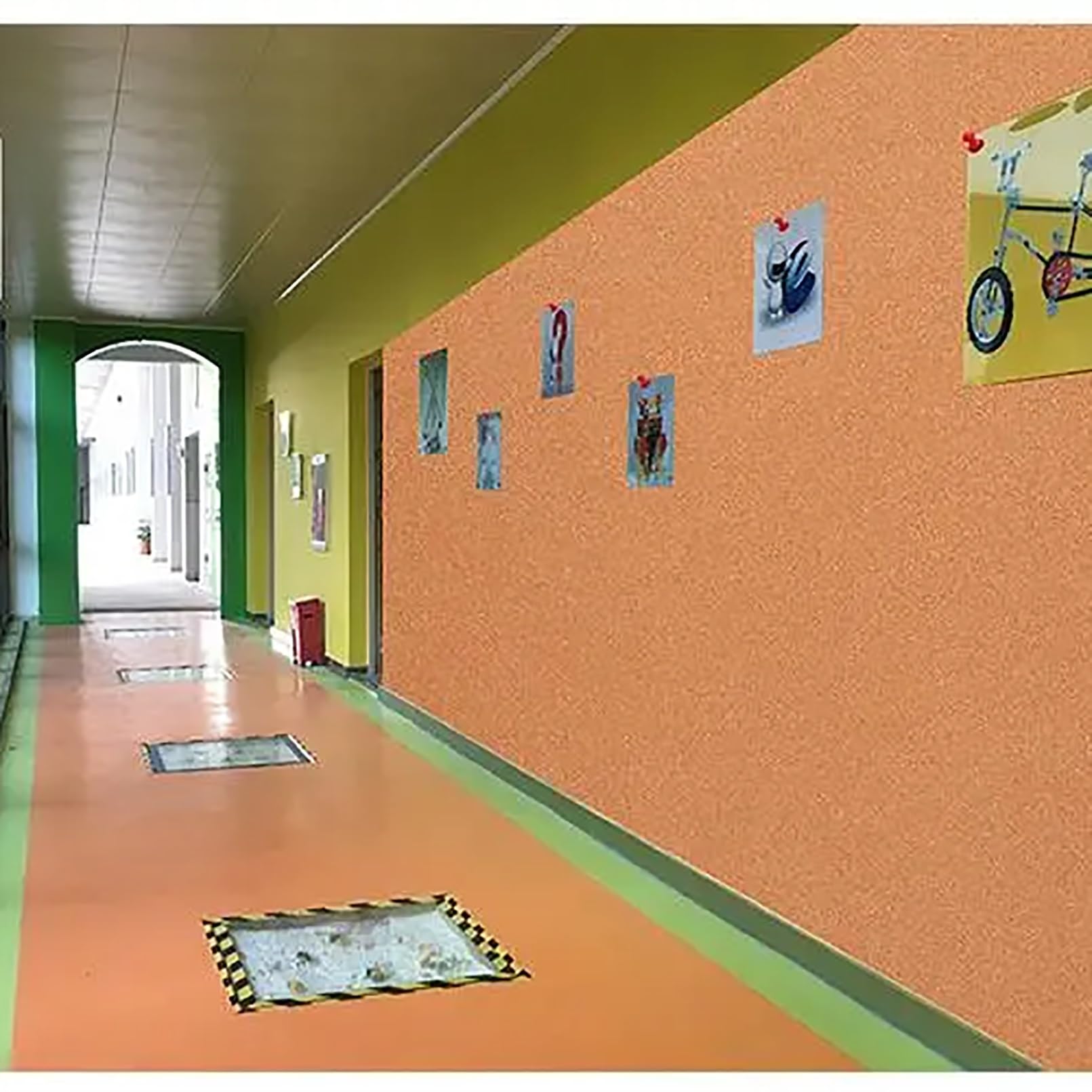 Rolka korkowa do łatwych projektów DIY, grube, 6 mm paski wkładki do tablicy korkowej, idealna do tablic wtykowych, wkładek do szuflad, domowego biura, przyborów szkolnych, brązowa, 1,1 m x 1,5 m