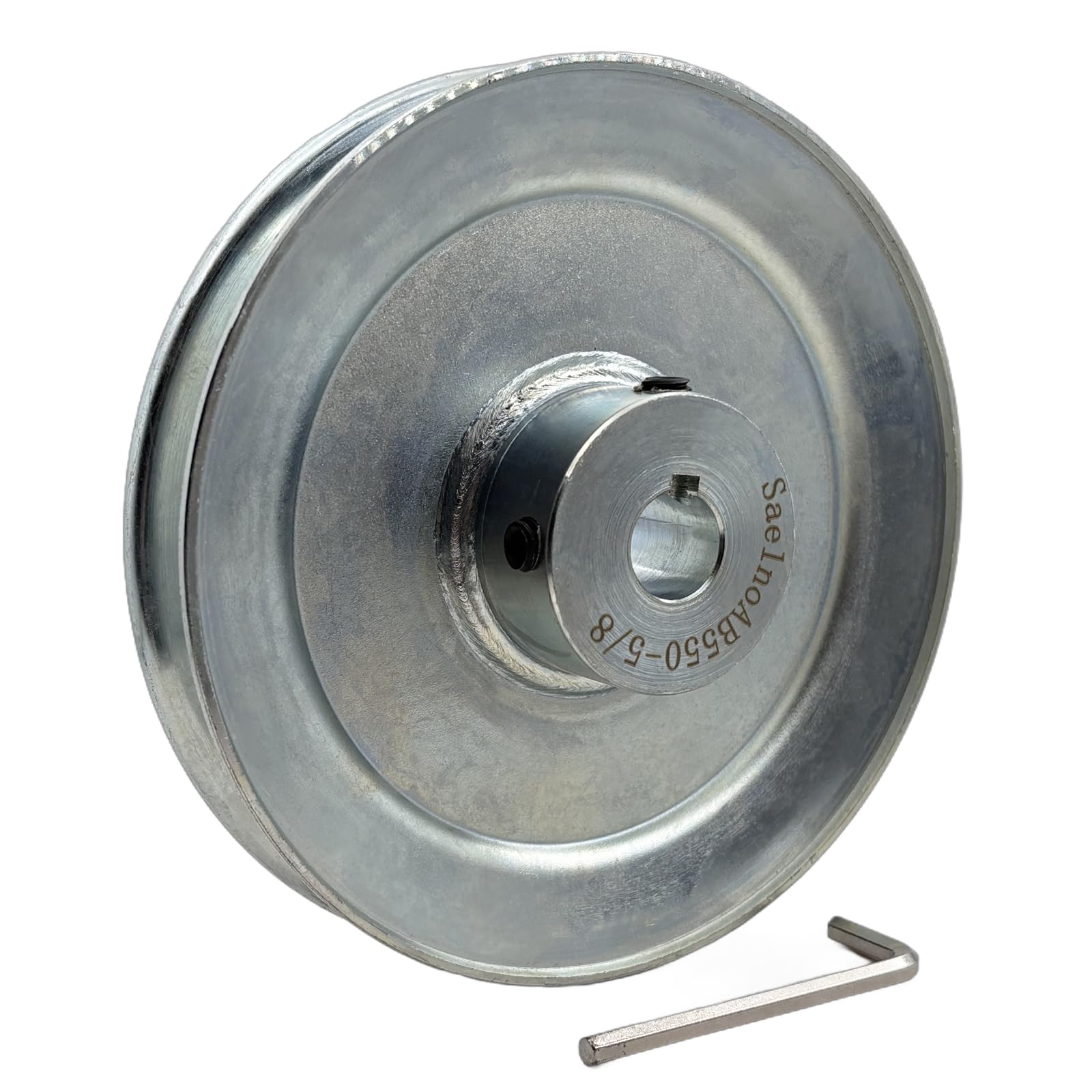 AB550-5/8 Single Groove Web Sheaves, v Belt Pulley 5.5" OD 5/8" bore,Motor Pulley Carbon Steel for A B 5L 4L V-Belts