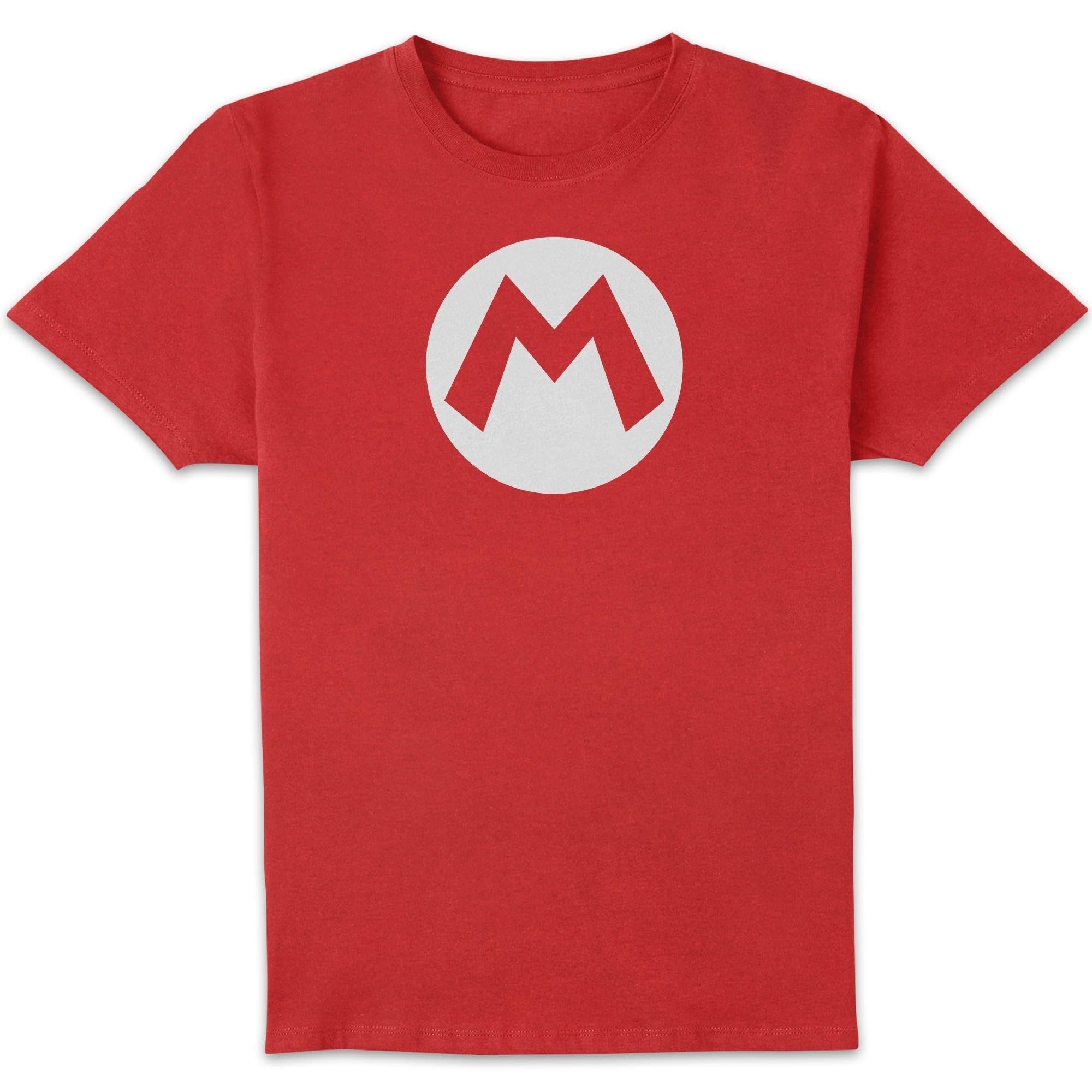Super Mario Unisex Red Nintendo Badge T-Shirt In | Size: Large