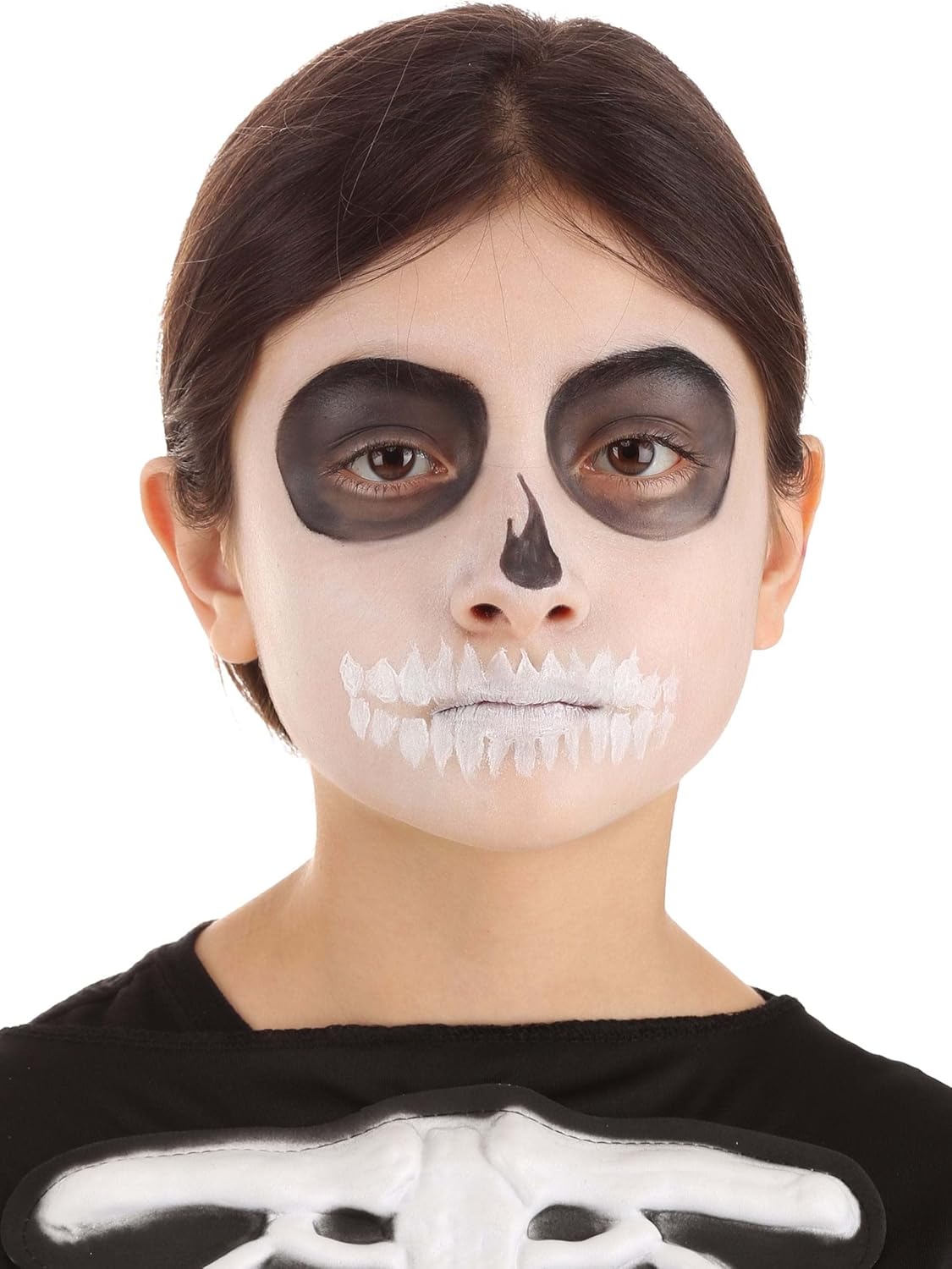 Fun Costumes Skeleton Makeup Kit - Non-Toxic, Easy to Wash, Includes Tray, Sponge, Pencil, Brush