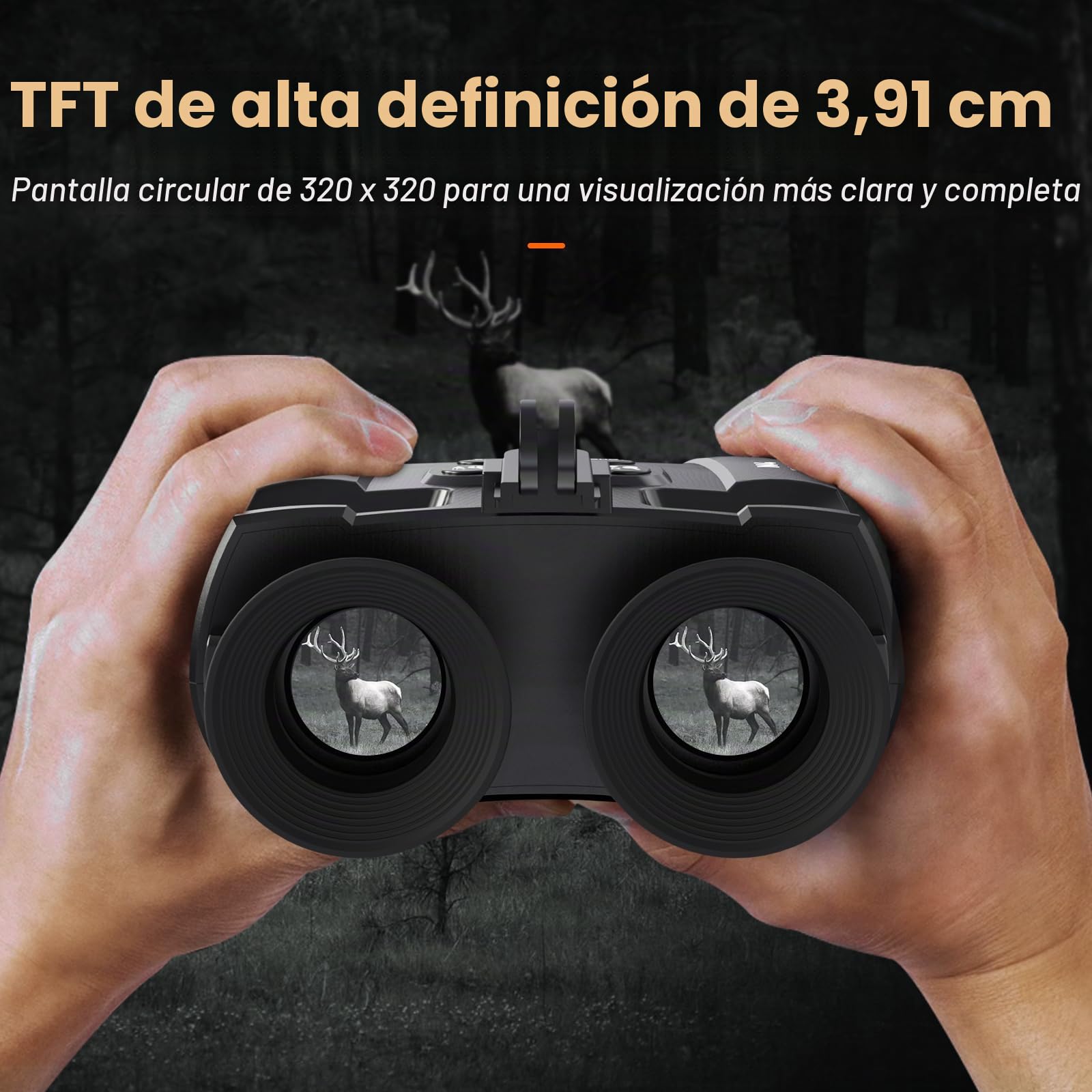 Gafas de visión nocturna montadas en la cabeza, prismáticos de visión nocturna manos libres, visión infrarroja digital recargable, captura de fotos y videos para airsoft, caza, con tarjeta TF de 32 GB