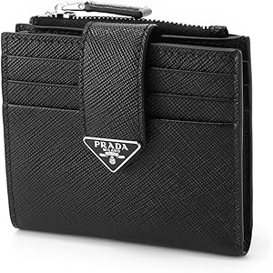 Amazon | [プラダ] メンズ 財布 二つ折り カードホルダー 小銭入れ付き