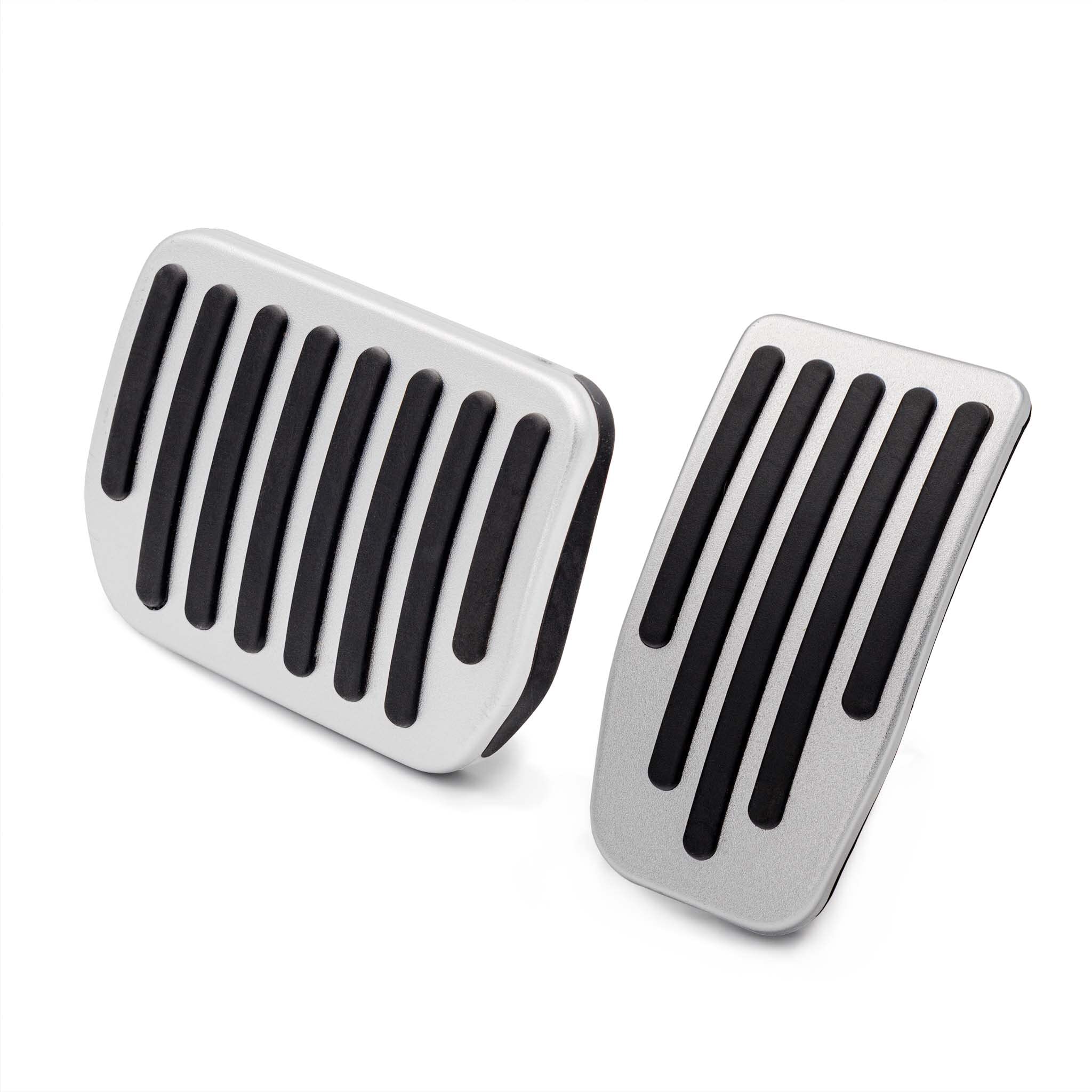 Aluminium Fußpedal Abdeckung Tesla Model Y 2022 + 2023 + 2024 + 2025 - Anti Rutsch Performance Pedalauflagen Tuning Gaspedal und Bremse