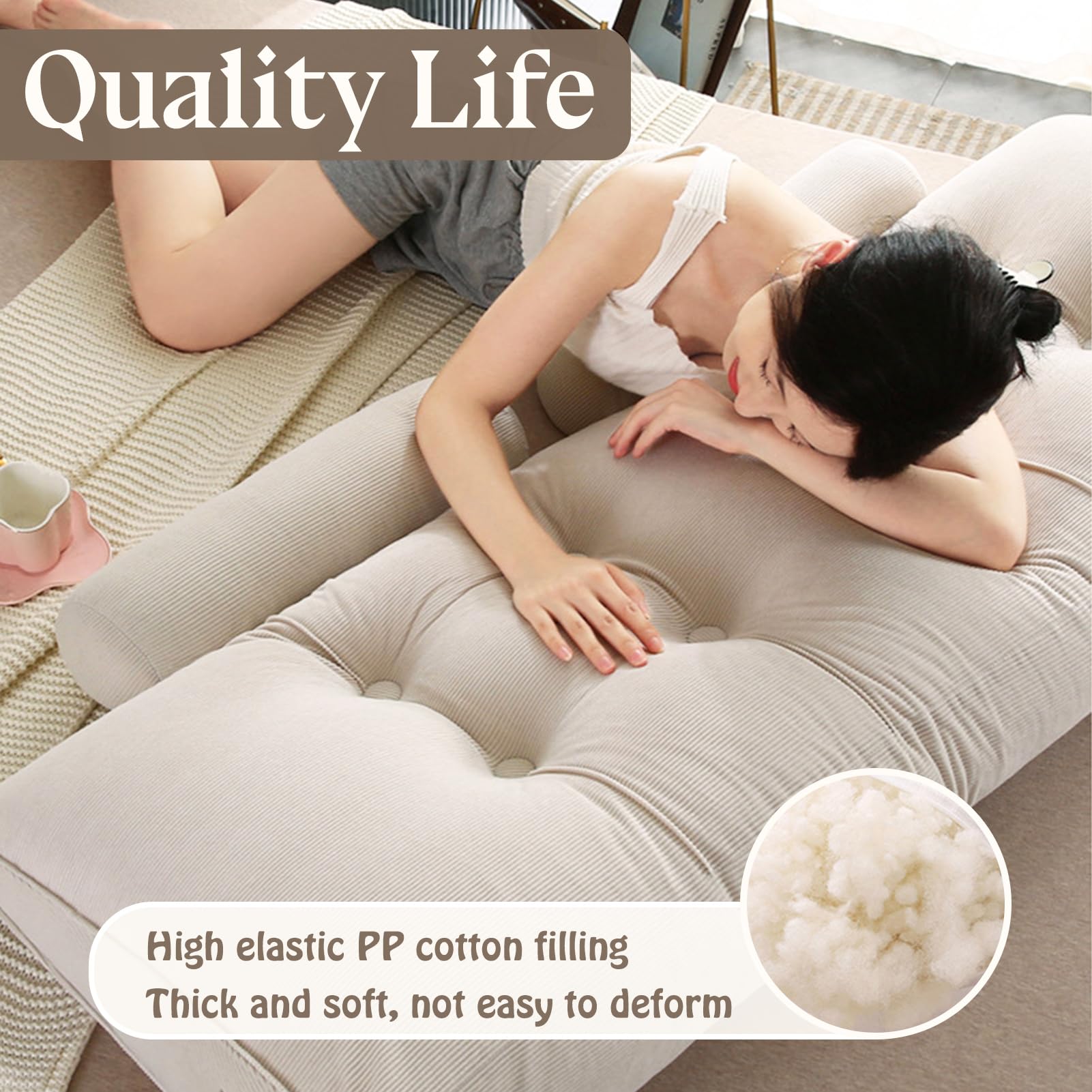 Keilkissen Lang Rückenkissen für Bett: Bequemes Lesekissen Abnehmbar Sofa Lendenkissen Dreieckiges Hohen Rückenlehne Kissen mit Nackenstützkissen (Dark Gray, 150 * 50 * 20cm)