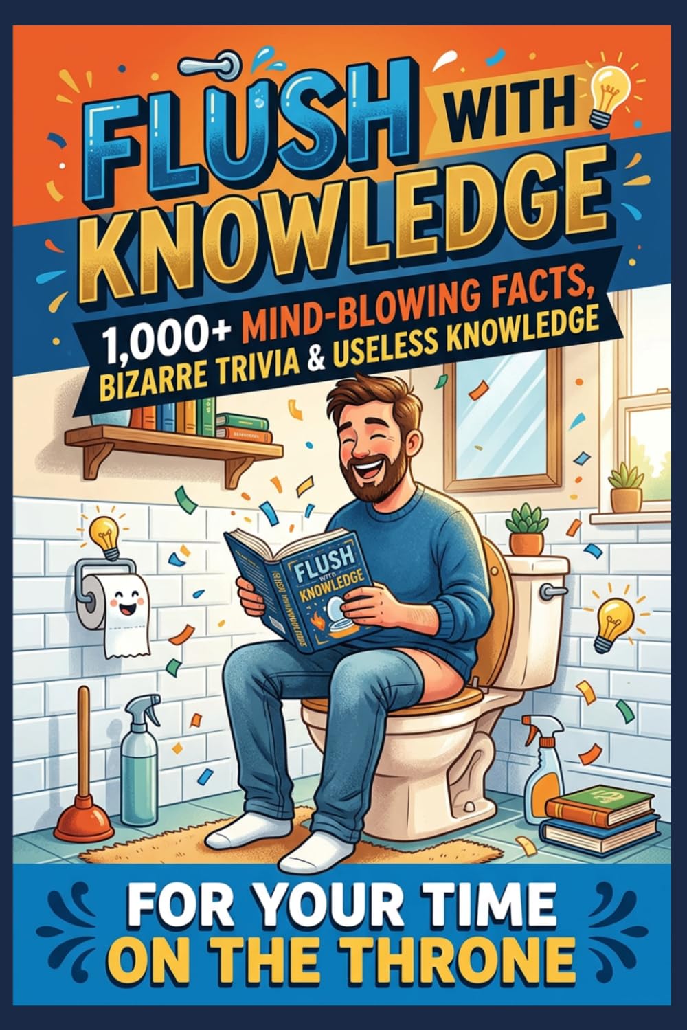 Flush With Knowledge: 1,000+ Mind-Blowing Facts, Bizarre Trivia & Useless Knowledge For Your Time On The Throne: The Ultimate Funny Bathroom Reading ... Husband, Boyfriend, Coworker & Trivia Buffs