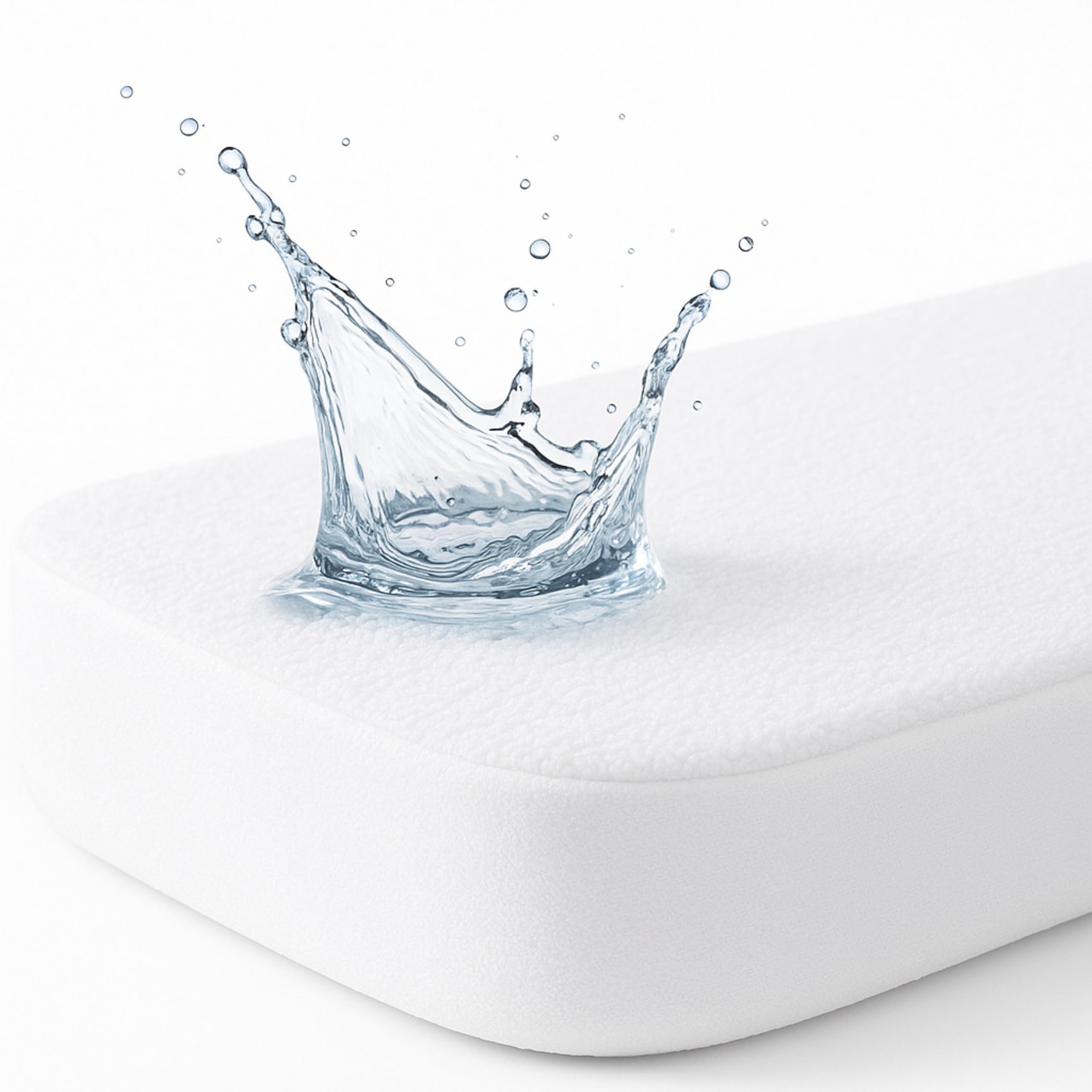 Dudu N Girlie Cot Bed Mattress Protector Waterproof 140 x 70 -Toddler Bed Mattress Protector- Mattress Cover for Baby Breathable and Non Noisy Anti bacterial and Fully Fitted. White