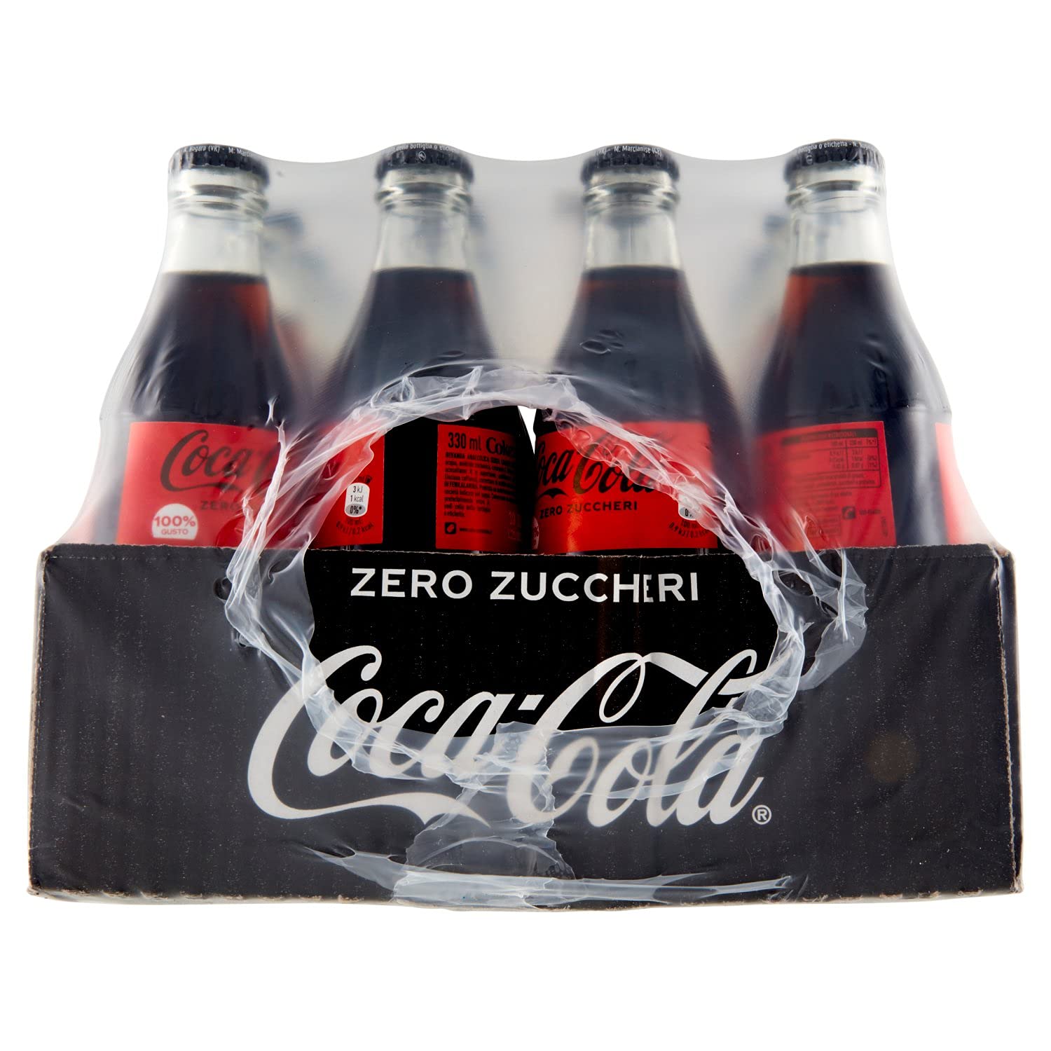 24x Cola-Cola Zero ohne zucker Italian alkoholfreies Getränk Glasflasche 330ml Coca Cola Softdrink