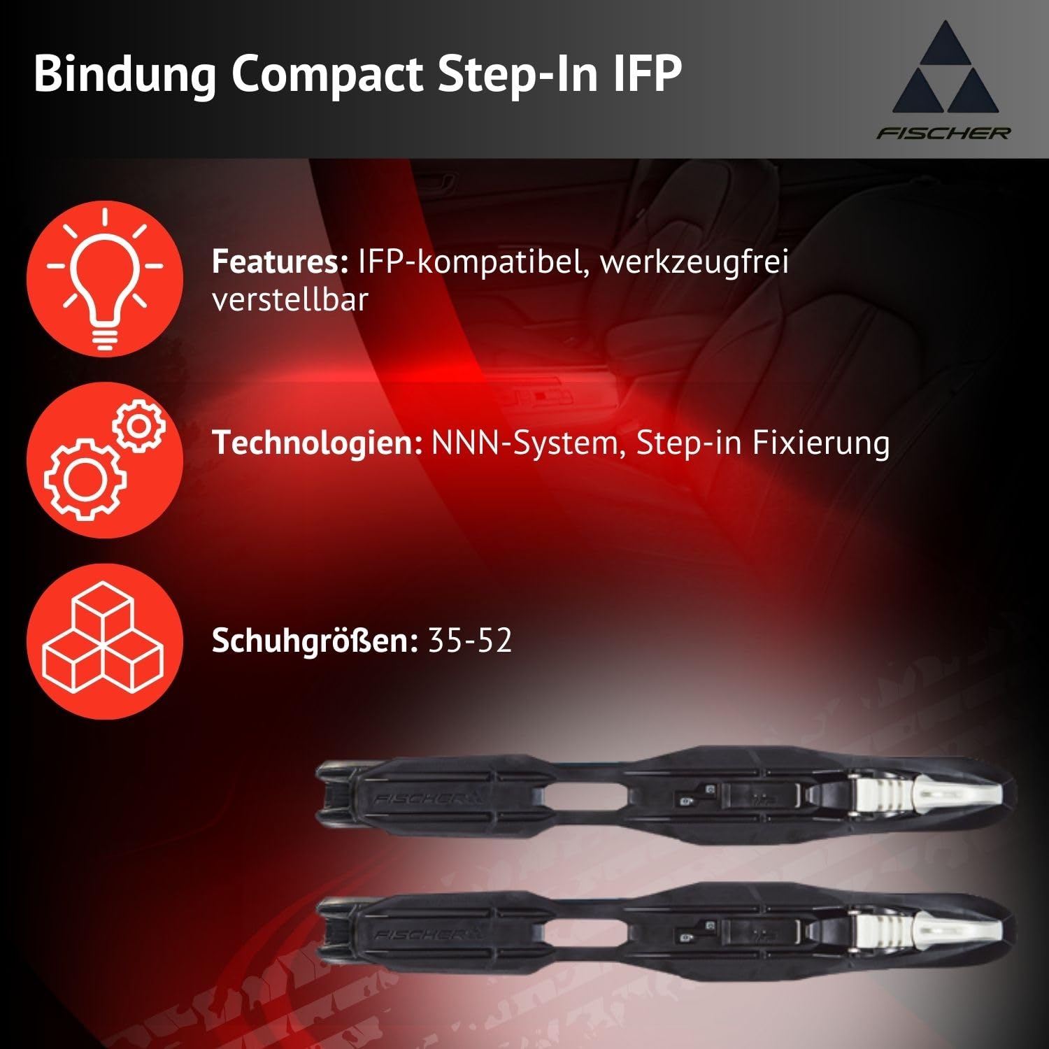 Fischer Langlaufski - Langlaufskier Set - Classic Langlauf Ski - Nordic Ski - Comfort Cruiser - inkl. Bindung Compact Step-In IFP (NNN)