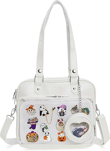 Ita Bag Crossbody Handbags Kawaii Shoulder Purse Square Backpack with Insert Anime Pins Display