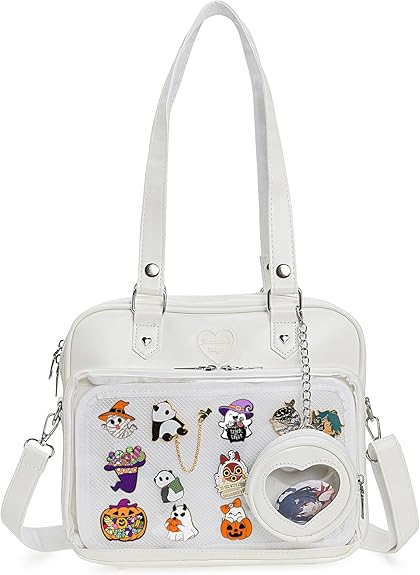 Ita Bag Crossbody Handbags Kawaii Shoulder Purse Square Backpack with Insert Anime Pins Display
