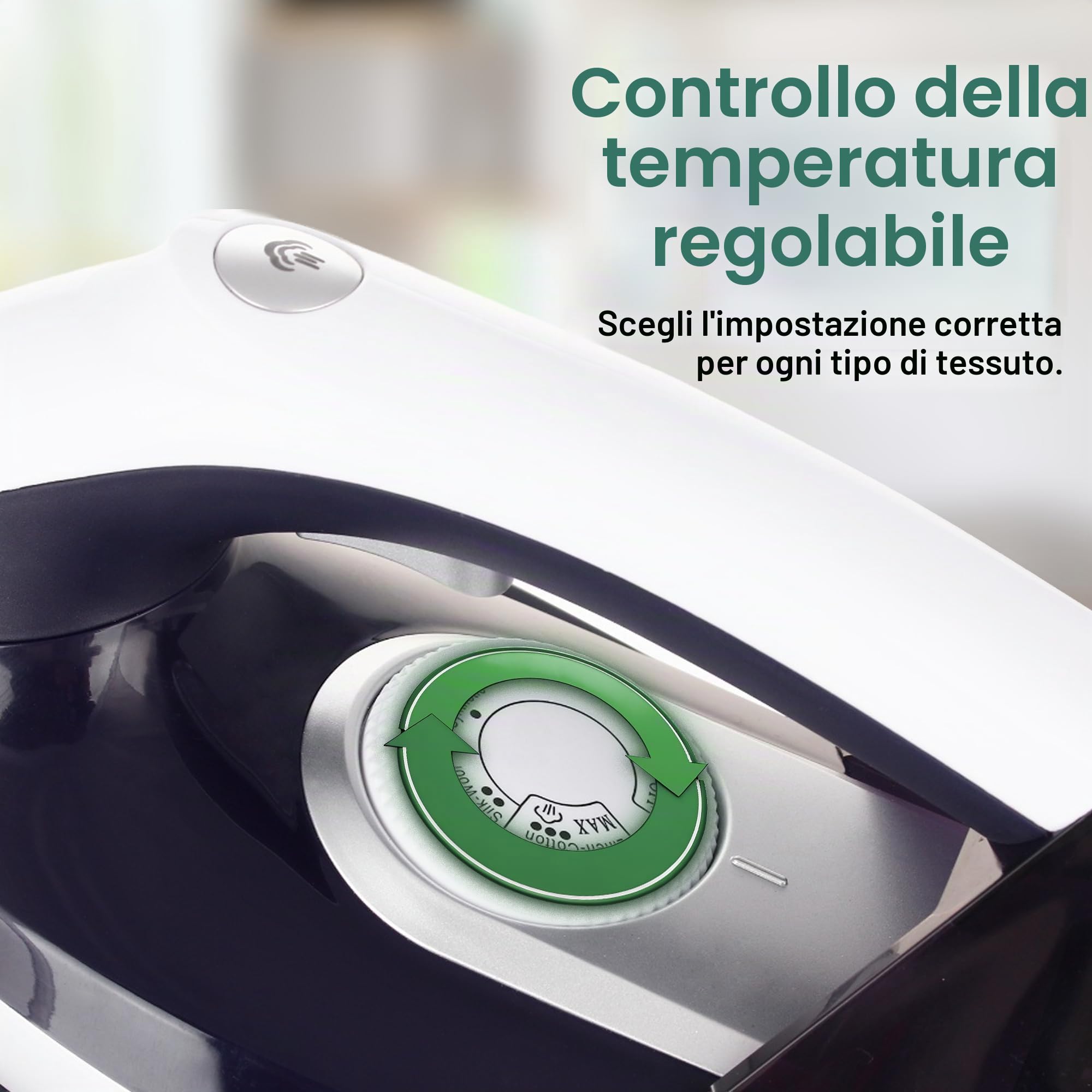 Emerio Ferro da stiro a vapore, 2200 Watt, 5,5 bar, capacità di 1500 ml, potenza massima 200 g, serbatoio rimovibile per una facile ricarica, termostato regolabile, piastra in ceramica | SG-123562