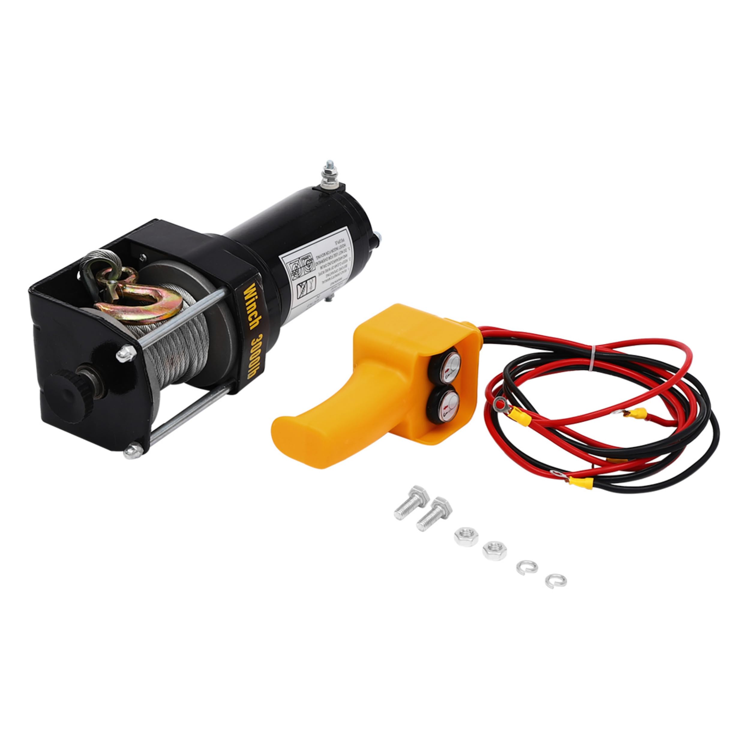Elektryczna wciągarka linowa, udźwig wciągarki, 0,55 kW, 12 V, przełożenie przekładni 136:1, IP54, elektryczna wciągarka linowa