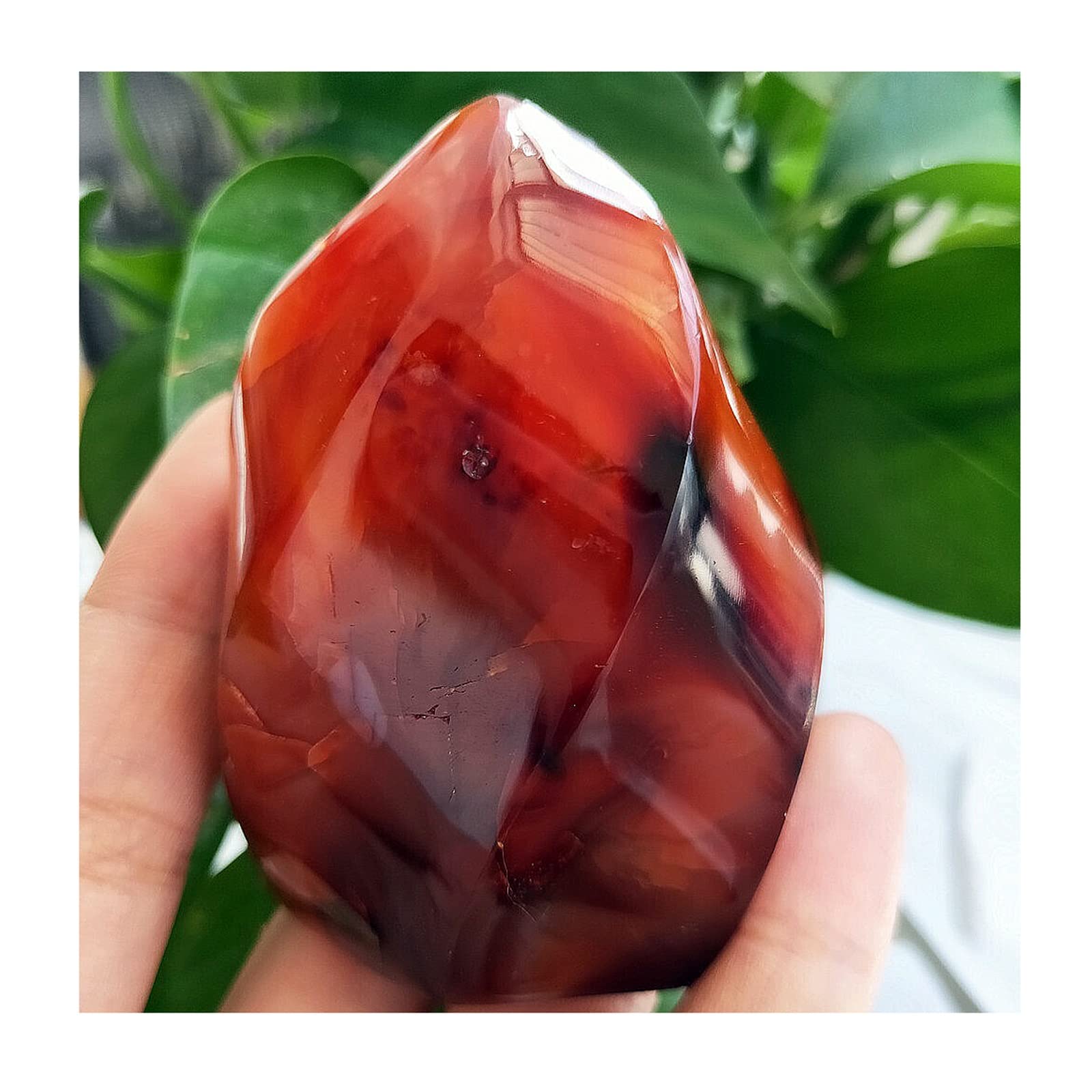 Águila de cristal cornalina natural decoración hogar piedra llama