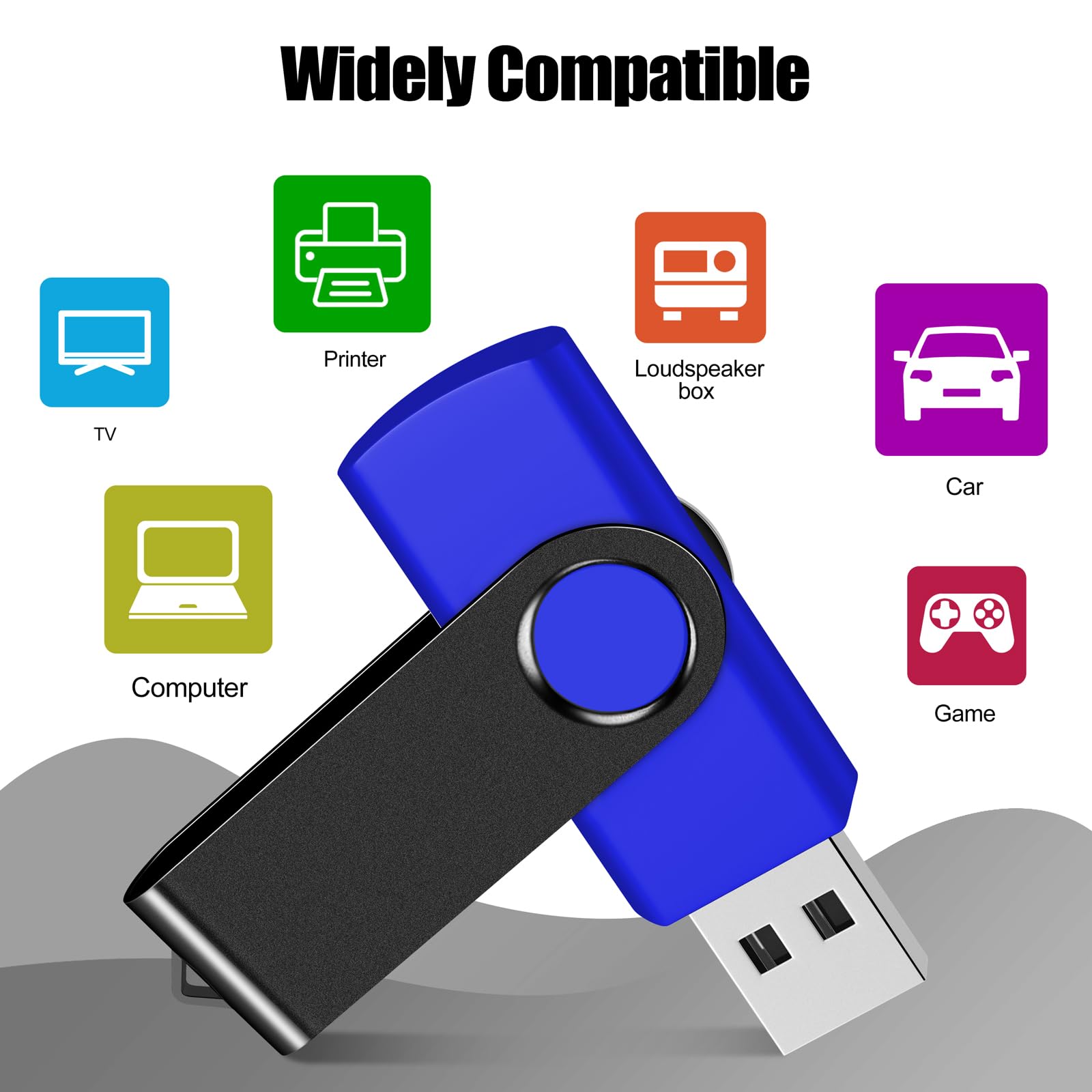 EASTBULL Chiavetta USB da 4 GB, confezione da 20 pezzi, con cordini, chiavetta USB 2.0, memoria di massa, 4 GB, confezione da 20