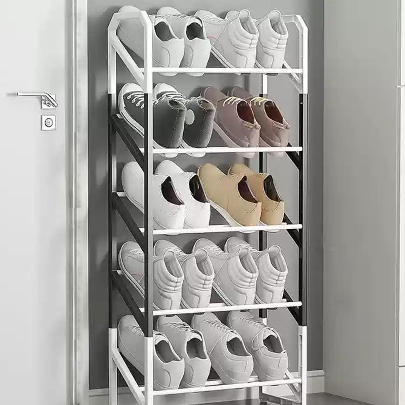 JHDXL Scarpiera Verticale, Organizzatore Per Scarpe, Scarpiera Quadrata, Organizzazione Verticale For Armadio For Borse E Scarpe, Scaffale For Scarpe, Organizer(Black,87.6CM/34.4in)