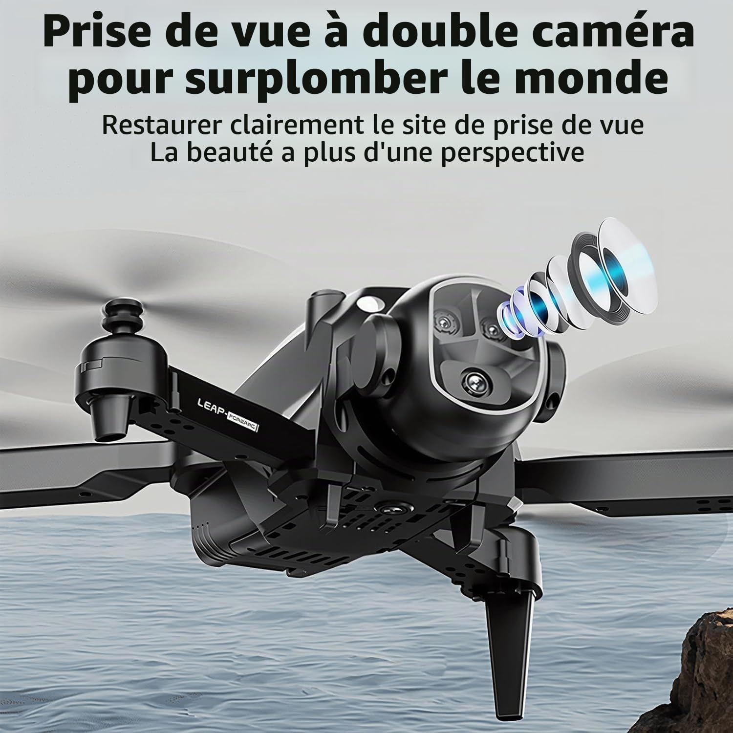 OBEST Drone FPV Avec Caméra HD,Lunettes FPV pour Débutant et Adulte