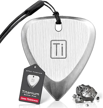GPCA - Titanium Guitar Picks, All-Around Guitar Picks, Bass Pick and More, Unique Ukulele Picks with Silicone Strap, Must-Have Guitar Accessories, Gift for Musicians and Music Lovers