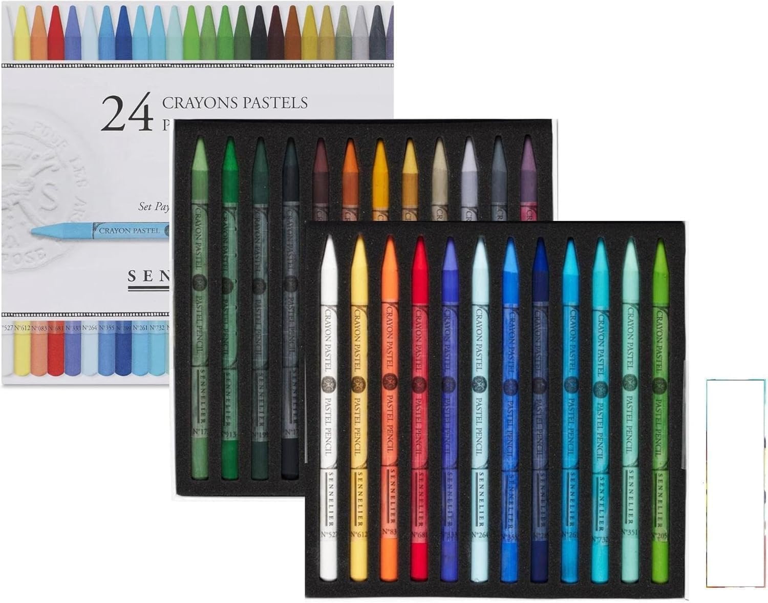Sennelier 24 pastelowe suche kredki krajobraz bardzo cienkie i 1 papier