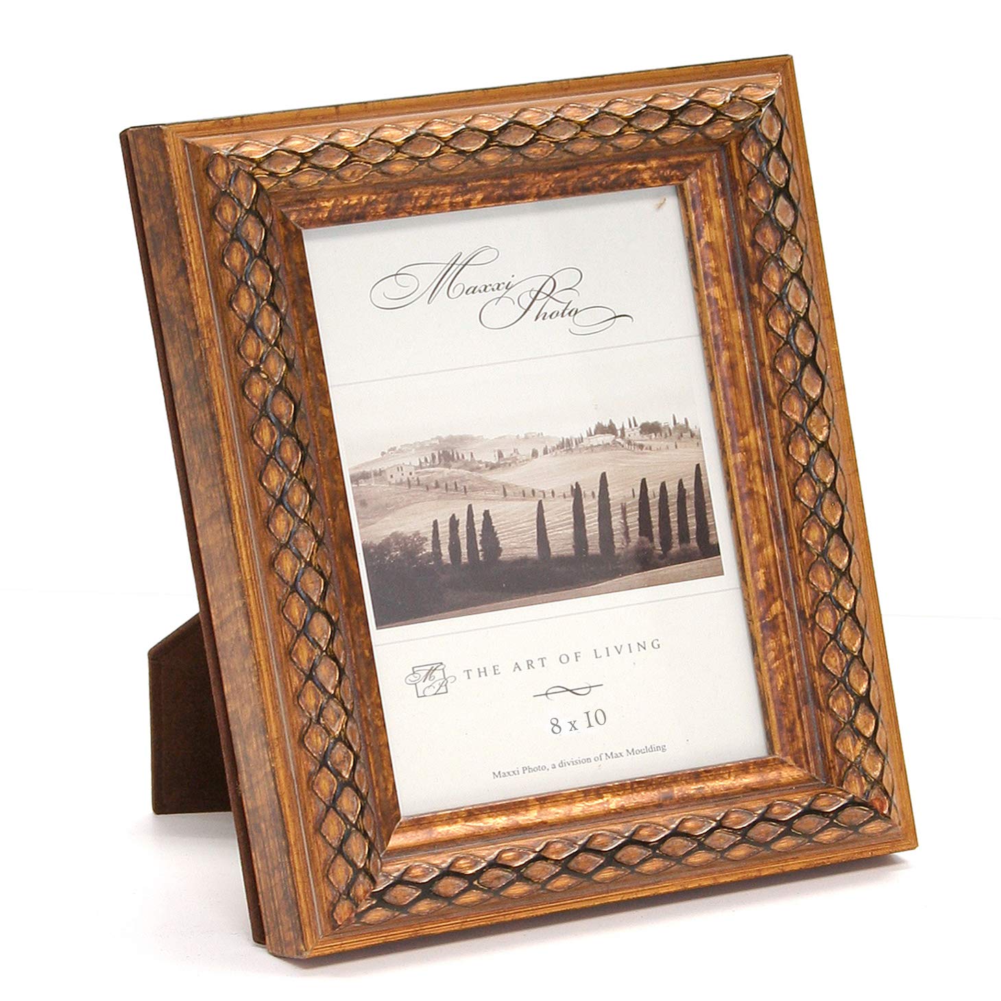 Maxxi Designs Photo Frame with Easel Back, 8 x 10, Antique Bronze San Marco