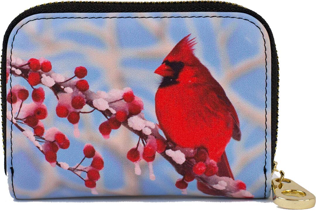 RFID Secure Armored Zipper Wallet - Cardinal Snow