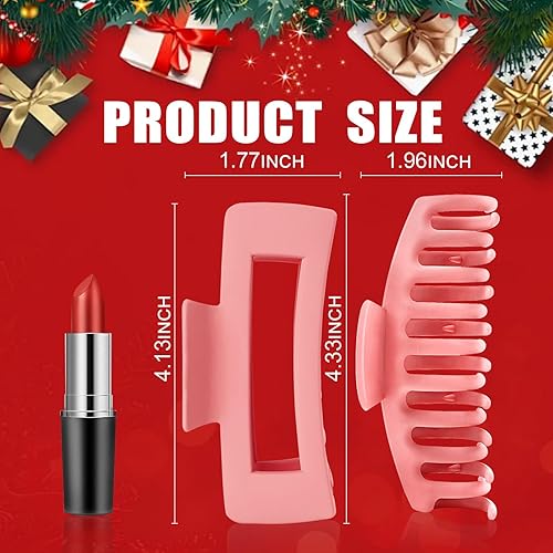 Miniatura 24 de TOCESS Paquete de 8 pinzas grandes para el cabello para mujer, pinzas de garra grandes para cabello fino y rizado, agarre fuerte de los años 90