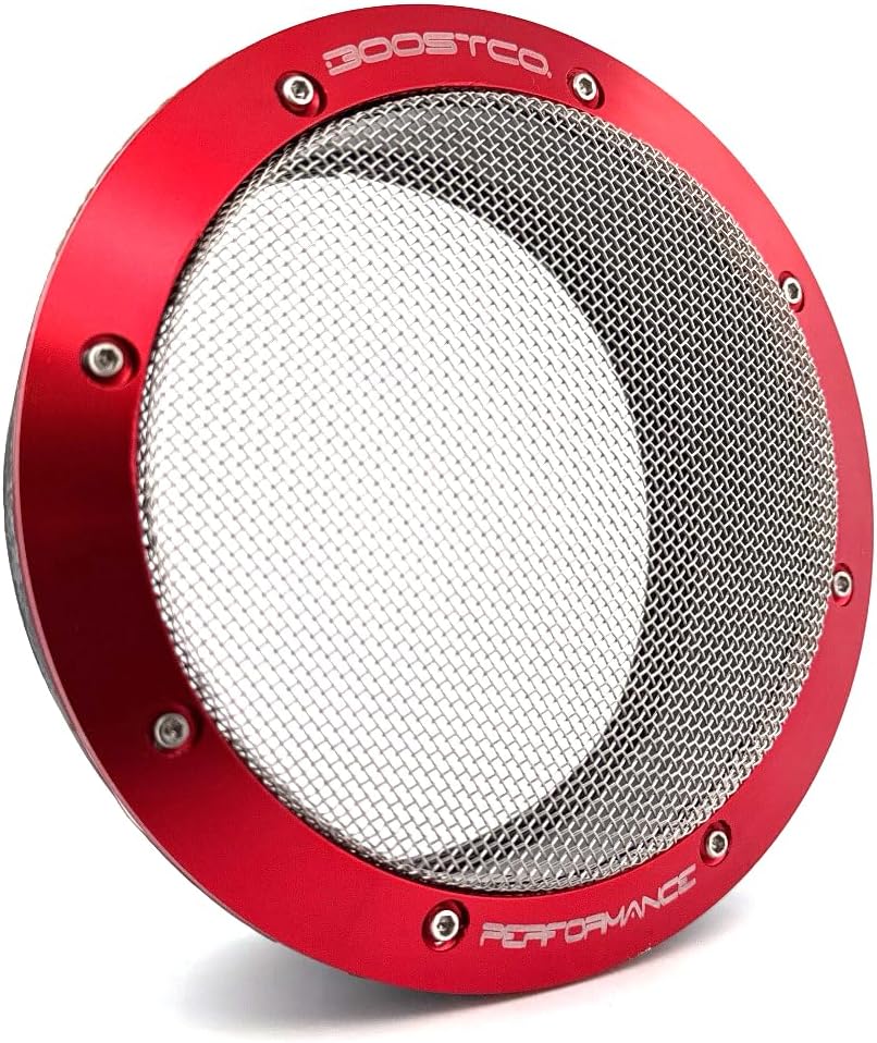 4" Turbo Inlet Screen – High Flow Stainless Mesh Filter – Cone Filter Replacement for Tight Bays & Race Builds – Street Version (4 inch, Red)